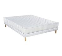 - Ensemble DELICE + Sommier Tradition + Pieds 130x190 Stretch Mousse - Fabrication Française