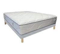 Essenzia - Ensemble Matelas Ressort 120x200 cm - SPRING 1200 Ferme, Sommier Tradition Graphic et Pieds - Epaisseur 27 cm - Frabrication Française G