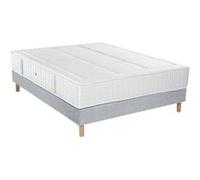 - Ensemble Matelas Ressorts 100x220cm SPRING 2600 Ferme, Sommier Tradition Graphic et Pieds - Fabrication Française