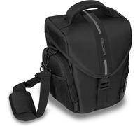 Essex Camera Bag for SLR Camera with Rain Protection, Shoulder Strap and Accessories Compartments, Size L Black/Grey