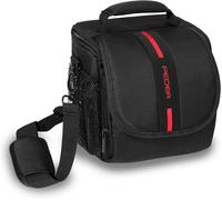 Essex DSLR Camera Bag with Rain Protection, Shoulder Strap & Accessories Compartments, Size M Black/Red
