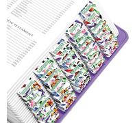 EssexWares - Papillons arc-en-ciel, onglets de la Bible pour l'Ancien et le Nouveau Testament, 80 grands onglets imprimés pour l'étude de la Bible, résistants à l'eau et durables pour homme et femme