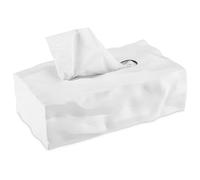Essey Boîte à mouchoirs cosmétiques Wipy Cube II, distributeur de mouchoirs rectangulaire, boîte à mouchoirs design, blanche
