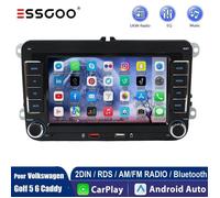 ESSGOO Autoradio Bluetooth 5.0 7 Pouces pour VW Android 7"" avec CarPlay GPS Navigation WiFi RDS FM AM