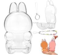 Esshogo 1 pièce LBB Housse de protection transparente, Collier court et bracelet pendentif cristal, Housse porte-clés pour LBB, Housse de protection pour coque rigide LBB avec couvercle transparent po