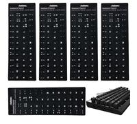 Esshogo Lot de 5 autocollants pour clavier de conversion de disposition italienne, Keyboard Stickers, clavier standard, autocollants en matériau mat avec caractéristique antidérapante