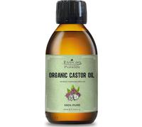 Essican Purelife Huile de ricin bio sans hexane 100 ml (1 pièce) - Huile de ricin bio pure pressée à froid naturelle pour une peau saine, visage, corps, cils, sourcils, croissance des cheveux
