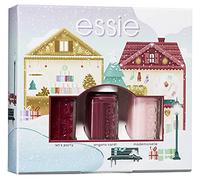 essie Lot de 3 vernis à ongles pour Noël « Mini Trio » dans des couleurs classiques, avec vernis de couleur pour ongles aux couleurs intenses, angora cardi + mademoiselle + lets party 3 x 5 ml