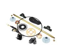 Essieu arrière 1000 mm 850 mm avec chaîne 428# 140L, pignon 37 dents, kit de frein hydraulique for kart électrique, VTT, UTV, buggy, quad(850mm Set A)