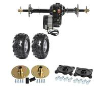 Essieu arrière 760 mm + moteur différentiel sans balais 72 V 1500 W + paire de moyeux de jante 23 dents + pneus 18 x 9,50-8 pour quad, kart, VTT