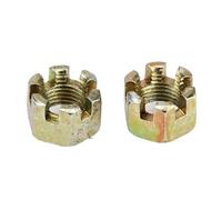 Essieu avant Lot de 2 écrous hexagonaux fendus M10/M12/M14/M16/M20 pour essieu arrière de quad, kart, dirt bike, quad, quad 50cc à 250cc(WHITE)