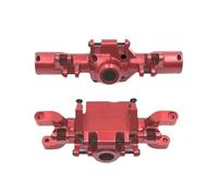 Essieu de Portail RC Compatible Avec HBToys ZP1001 ZP1002 ZP1003 ZP1004 1/10 RC Car 2 Pièces Mise À Niveau Du Boîtier De Pont D'essieu Avant Et Arrière Pièces De Rechange Accessoires(Red,Front and Rea