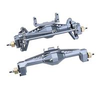 Essieu de Voiture RC Pour Axial Pour Capra UTB18 1/18 Pièces De Mise À Niveau Pour Voitures Télécommandées Ensemble Complet D'essieux Portiques Avant Et Arrière En Aluminium Avec Support Servo