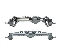 Essieu de Voiture RC Pour Capra Essieu Portique Décalé En Aluminium Pour Chenille RC 1/10 Avec Transmission À Vitesse Constante Et Support De Biellette Supérieure Réglable(Gray,Front and Rear)