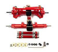 Essieu de Voiture RC pour ECX pour Barrage Pièces De Mise À Niveau pour Voiture Télécommandée 1/24, Essieu Avant Et Arrière Complet en Alliage D'aluminium(Silver)