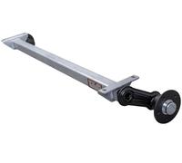 Essieu Non Freiné KNOTT VG7-L 750 kg - Essieu de Remorque 1260 mm / 1565 mm - Suspension à Torsion en Caoutchouc sans Entretien - 5x112 - Protection Anticorrosion