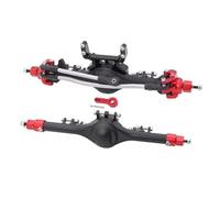 essieu RC Compatible avec Axial pour SCX10 II 90046 90047 1/10 Pièces Et Accessoires pour Voitures À Chenilles RC, Essieux Droits Avant Et Arrière Complets(Red)