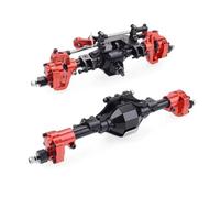 essieu RC Compatible avec Axial pour SCX10 III 90046 90047 1/10 RC Crawler Cars Pièces De Mise À Niveau Kit De Cadre D'essieu De Portail Avant Arrière en Métal(Black)