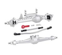 essieu RC Compatible avec Axial pour SCX10 III AXI03007 1/10 Pièces De Mise À Niveau Voiture À Chenilles RC Modification De Rechange Ensemble D'essieux Droits Avant Et Arrière CNC(Silver,1set)