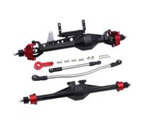essieu RC Compatible avec Axial pour SCX10 III AXI03007 1/10 Pièces De Mise À Niveau Voiture À Chenilles RC Modification De Rechange Ensemble D'essieux Droits Avant Et Arrière CNC(Black,1set)