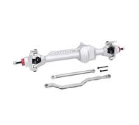 essieu RC Compatible avec Axial pour SCX10 Pro 1/10 Pièces De Mise À Niveau Voitures Radiocommandées À Chenilles, Ensemble Complet D'essieux Droits Avant Et Arrière Intégrés CNC(Silver,Front)