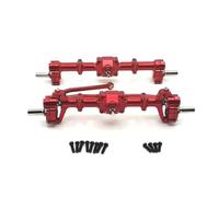 essieu RC Compatible avec MN82 LC79 pour MN78 D90 D91 D96 99S 1/12 Pièces De Mise À Niveau Voiture RC, Modification De Rechange, Essieu De Portail Avant Et Arrière en Métal(Red)