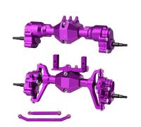 essieu RC Compatible avec Redcat Ascent18 Pièces De Mise À Niveau pour Rock Crawler RC Essieux Avant Et Arrière, Engrenages, Support De Servo, Biellettes De Direction(Purple)
