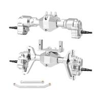 essieu RC Compatible avec Redcat Ascent18 Pièces De Mise À Niveau pour Rock Crawler RC Essieux Avant Et Arrière, Engrenages, Support De Servo, Biellettes De Direction(Silver)