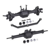 essieu RC Compatible avec Traxxas pour TRX-4M 1/18 Pièces De Rechange Mise À Niveau De Voitures À Chenilles RC, Ensemble D'essieux Avant Et Arrière, Support De Servo Complet(1set)
