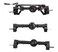 essieu RC Compatible avec WPL B16 B36 6X6 6WD 1/16 Pièces De Mise À Niveau Voiture Télécommandée, Accessoires De Modification, Ensemble De 3 Essieux Avant, Central Et Arrière