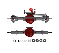 Essieu RC Pour Axial Pour SCX10 D90 1/10 RC Pour Rock Crawler Voiture Pièces Mise À Niveau : Essieu Avant Et Arrière En Métal CNC Avec Base Servo(Size3)