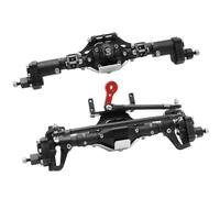 Essieu RC Pour Axial Pour SCX10 II 90046 90047 D90 1/10 RC Pour Rock Crawler Essieu Portail Avant Et Arrière Alliage D'aluminium CNC Anodisé(Black,Front Rear Axle)