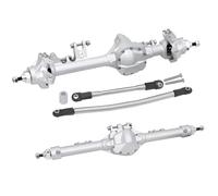 Essieu RC Pour Axial Pour SCX10 II Pour Vanquish VS4-10 1/10 RC Crawler Pour Rock Truck Pièce Pièce En Aluminium Construction Essieu Décalage Essieu Droit Ensemble(Silver,1Set)