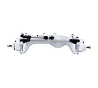 Essieu RC Pour Axial Pour SCX10 III AXI03007 1/10 RC Crawler Truck Upgrade CNC Aluminium Avant Et Arrière Portail Essieu Supports De Liaison Supérieurs Réglables(Silver,Front axle)