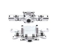 Essieu RC Pour HuangBo ZP1001 ZP1002 ZP1003 ZP1004 1/10 Boîtiers D'essieu Avant Arrière En Métal Pièces De Voiture Radiocommandée Traitement CNC(Silver)