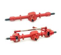 Essieu RC Pour MN D90 D91 D96 99S FJ45 1/12 RC Car Upgrade Parts Accessories RC Car Metal Gear Front Rear Bridge Axle Set(Red)