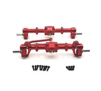 Essieu RC Pour MN Pour MN82 LC79 Pour MN78 D90 D91 D96 99S 1/12 Ponts De Portes Avant Arrière Améliorés En Métal Pour Modèles Réduits De Voitures Radiocommandées(Red)