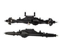 Essieu RC Pour Rock Pour Racer Pour Axial Pour Wraith 90018 RR10 1/10 RC Car Crawler Upgrade Parts CNC Diamond-shaped Aluminum Complete Front And Rear Essieu(Black,1Set)