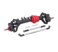 Essieu RC Pour SCX10 III 1/10 RC Crawler Car Ensemble D'essieux Avant Arrière Décalés Aluminium AR45P Arbre Transmission CVD À 3 Sections Et Deux Supports Servo(Black,Front Axle)