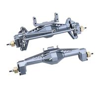 Essieu Voiture RC Compatible avec Axial pour Capra UTB18 1/18 Pièces De Mise À Niveau Voitures Télécommandées Ensemble D'essieux Portiques Avant Et Arrière avec Support De Servo