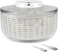 Essigie-salade électrique - Grande capacité de 6 L, rechargeable USB, séchage rapide des légumes, sans BPA, sécheur de légumes et sécheur de salade pour légumes, nouilles et fruits