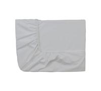 Essix - Drap Housse Royal Line Percale de Coton Gris perle 100 x 200 cm