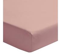 Drap Housse uni en Percale de Coton, Premiere, 140 x 200 cm, ESSIX, Rose Moyen