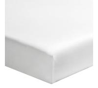 ESSIX - Drap Housse uni en Percale de Coton, tête et Pied relevables, Bonnet de 30cm, PREMIÈRE - 2 x 90 x 200 cm - Blanc - 80 Fils/cm² - Percale de Coton - Bonnet 30 cm - Entretien Facile