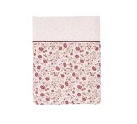 ESSIX - Drap Plat imprimé en Percale de Coton, Oriental Garden - 270 x 300 cm - Rose Clair - Percale de Coton - 80 Fils/cm² - Entretien Facile
