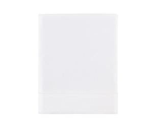 ESSIX - Drap Plat uni en Satin de Coton, Triumph Line - 240 x 300 cm - Blanc - Satin de Coton - 80 Fils/cm² - Entretien Facile