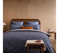 ESSIX - Housse de Couette imprimée en Percale de Coton, HAVELI - 240 x 220 cm - Bleu foncé - Percale de Coton - 80 Fils/cm² - Entretien Facile