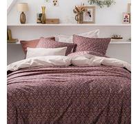 Housse de couette imprimée en percale de coton, Virginia Violet 240 x 220 cm