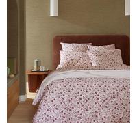 ESSIX - Parure de lit imprimée en Percale de Coton, taies Rectangles, Oriental Garden - 260 x 240 cm - Rose Clair - Percale de Coton - 80 Fils/cm² - Entretien Facile