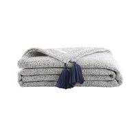 Essix Plaid uni en Jacquard de Coton, 130cm x 170cm, Multicolore, Folk